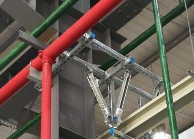 西区该抗震支架的整体式支吊架结构协调性好